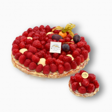 Tarte framboise crème brulée