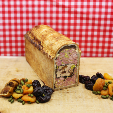 Pâté en croûte fruits secs et pistaches