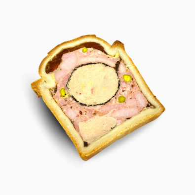 Tranche de pâté en croûte richelieu présentée