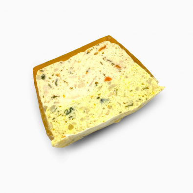 Tranche de terrine de Saint Jacques présentée