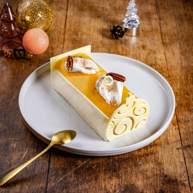 Bûche poire pécan 4-5 personnes