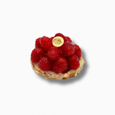 Tarte framboise crème brulée individuelle