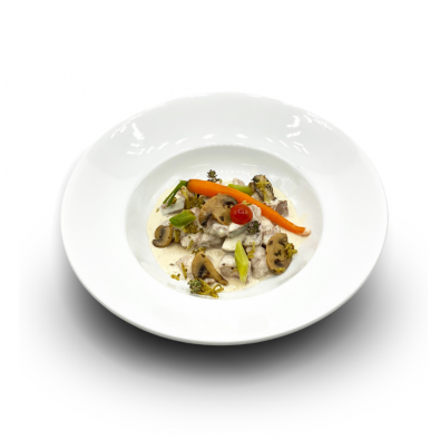 Blanquette de veau à l'ancienne, riz basmati